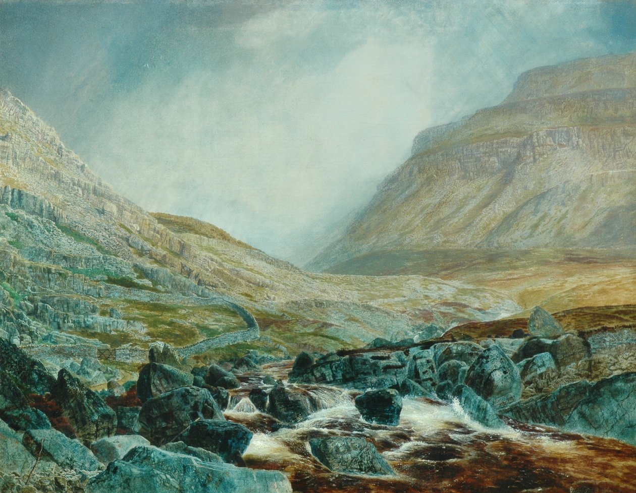 Ingleborough spod Białej Blizny, Yorkshire Limestone Strata, 1868 autorstwa John Atkinson Grimshaw
