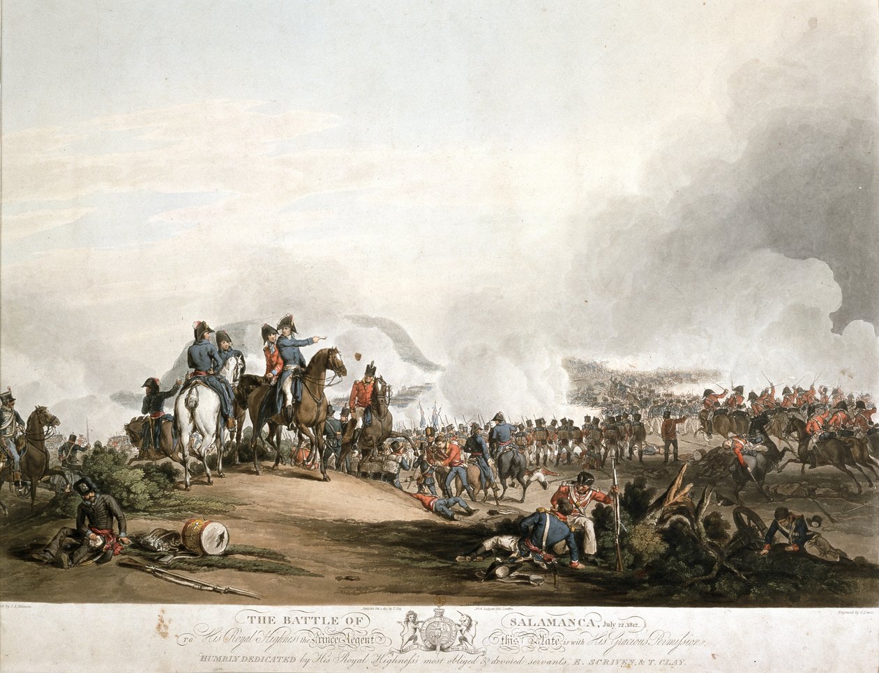 Bitwa pod Salamanką 22 lipca 1812, rycina G. Lewis, opublikowana 1813 (akwatinta) autorstwa John Augustus Atkinson