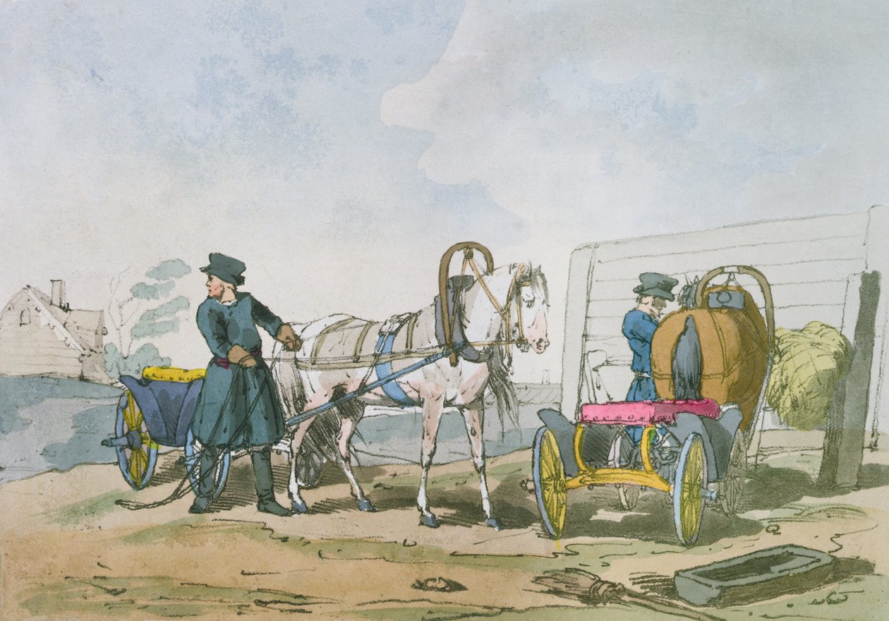 Droszka, 1803 autorstwa John Augustus Atkinson
