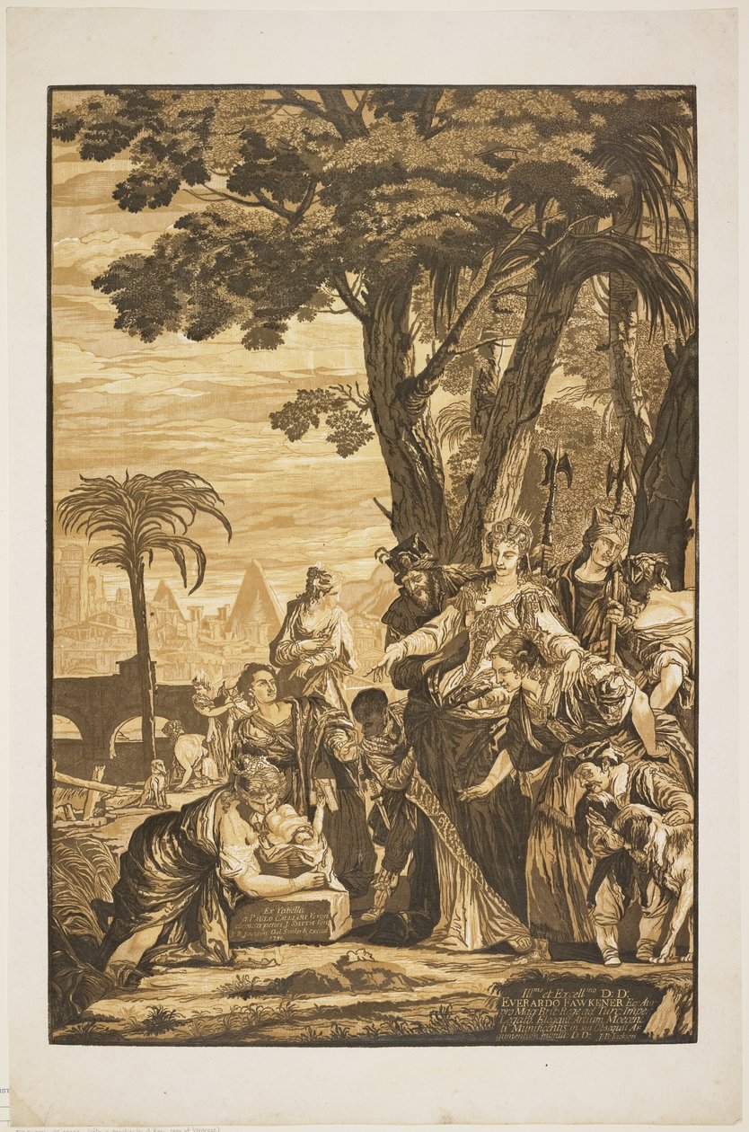 Znalezienie Mojżesza, 1741 autorstwa John Baptist Jackson