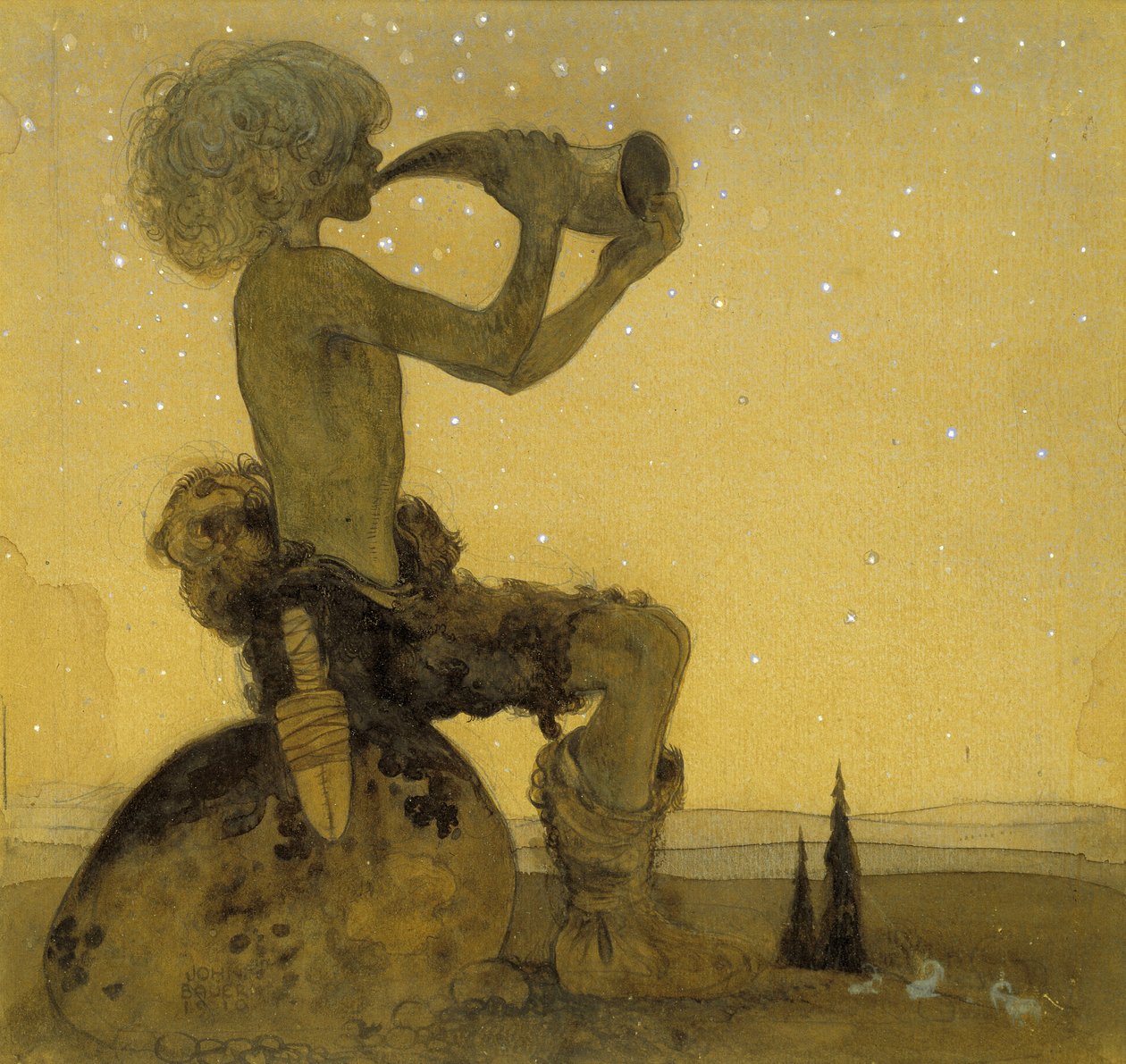 Wróżka, 1910 (wc) autorstwa John Bauer