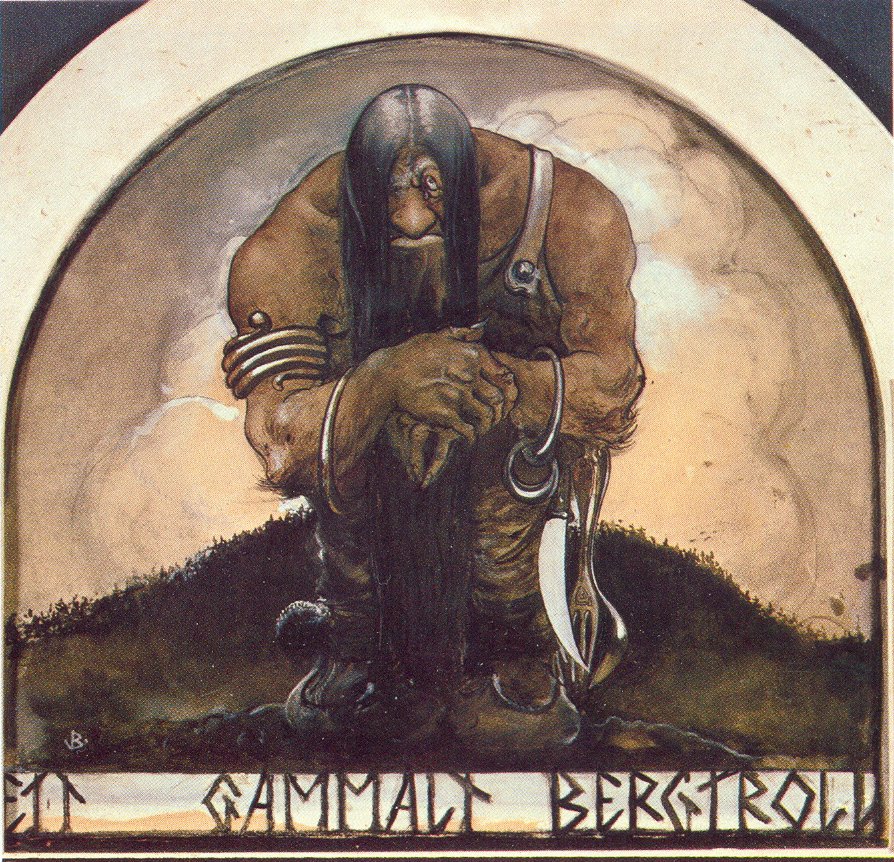 Stary górski troll autorstwa John Bauer