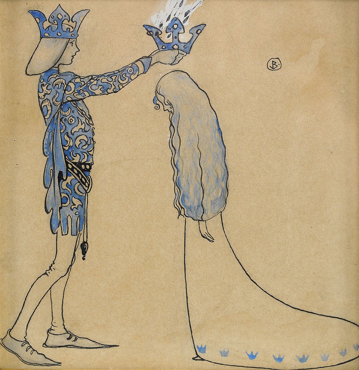 Wtedy książę włożył jej na głowę złotą koronę autorstwa John Bauer