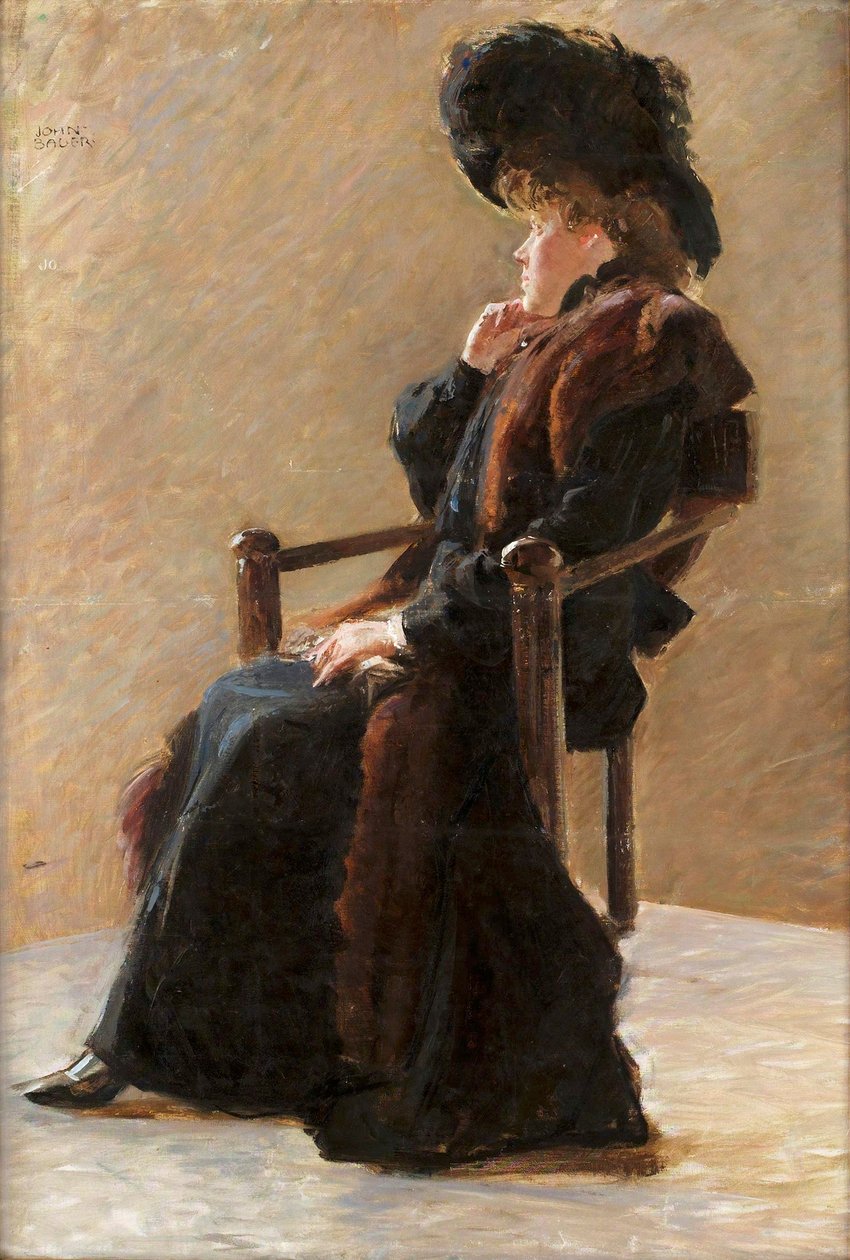 Portret eleganckiej damy autorstwa John Bauer
