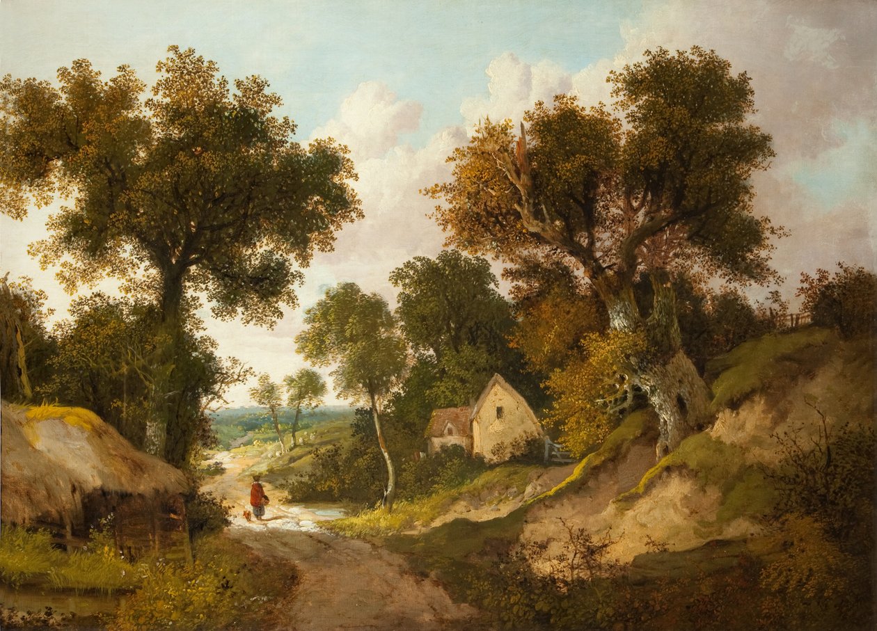 Wiejska Uliczka w Norfolk, 1878 r. autorstwa John Berney Ladbrooke