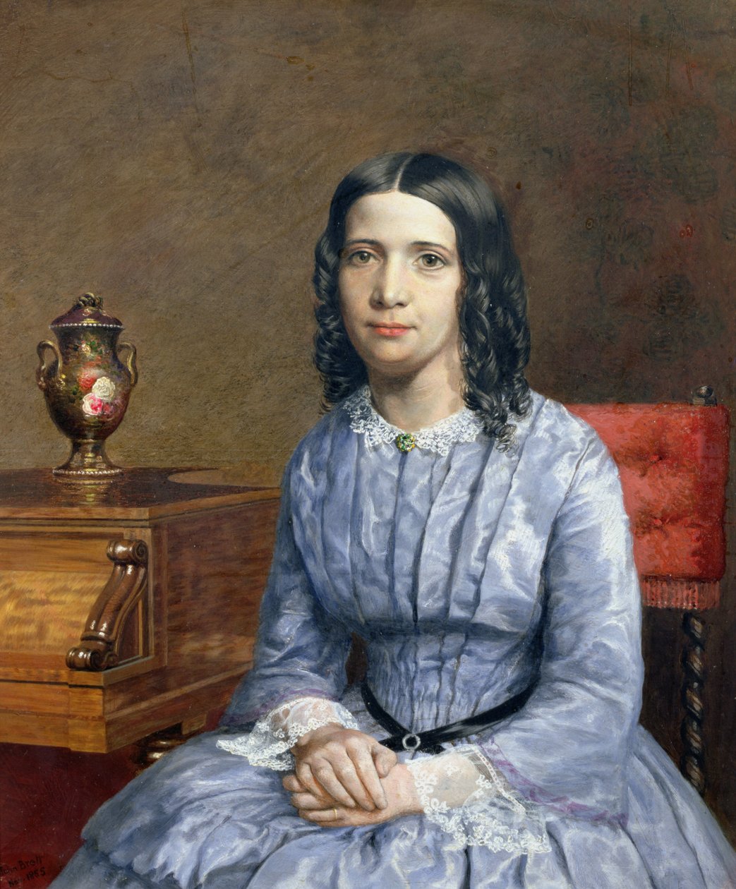Portret Matyldy Bury, 1855 autorstwa John Brett