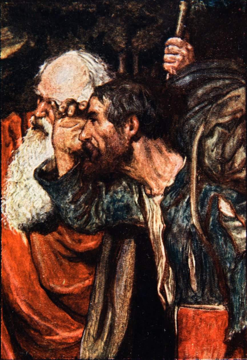 „Widzisz tam furtkę”, ilustracja z „Wędrówki pielgrzyma” Johna Bunyana, opowiedziana przez Mary Macgregor, opublikowana przez T.C. i EC Jack, 1907 autorstwa John Byam Liston Shaw