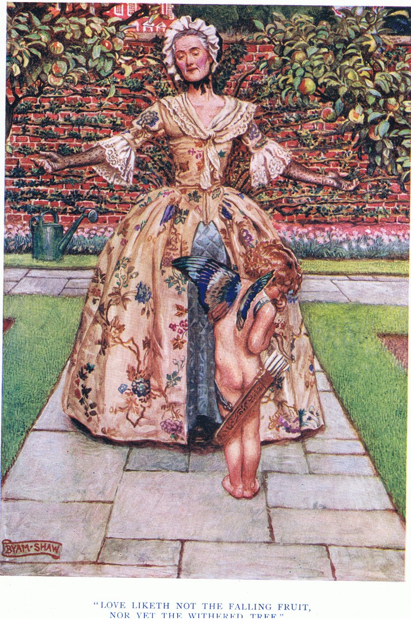 Miłość nie lubi spadającego owocu, ani uschniętego drzewa, 1928 autorstwa John Byam Liston Shaw