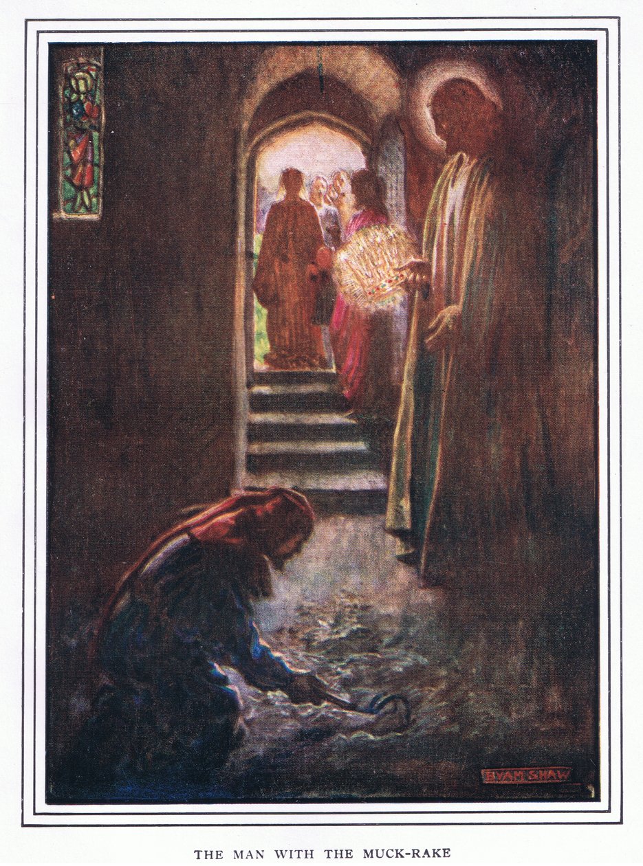 Człowiek z grabiami obornika autorstwa John Byam Liston Shaw