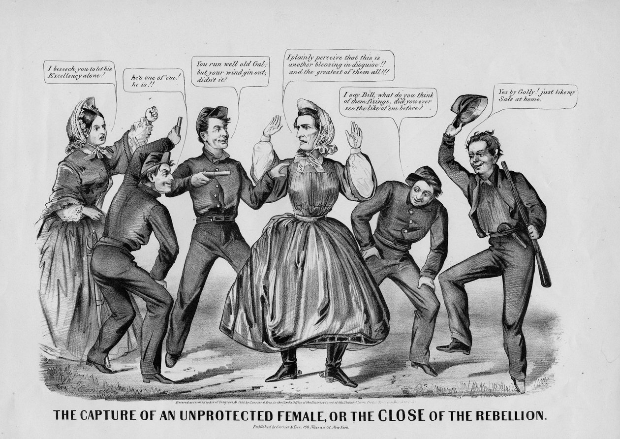 Schwytanie niezabezpieczonej samicy lub Koniec Rebelii, opublikowane przez Currier und Ives, Nowy Jork, ok. 1865 autorstwa John Cameron