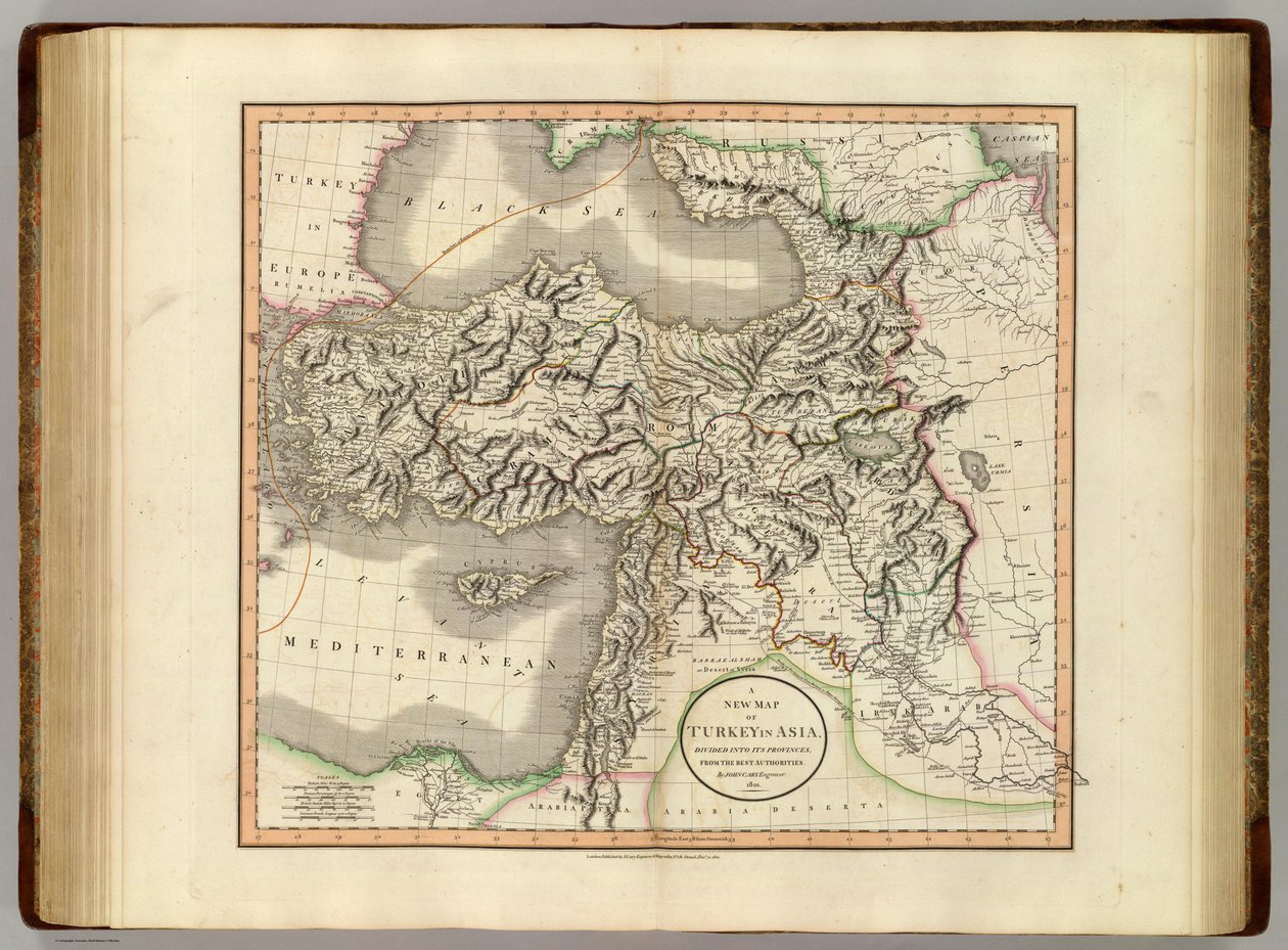 Nowa mapa Turcji w Azji autorstwa John Cary