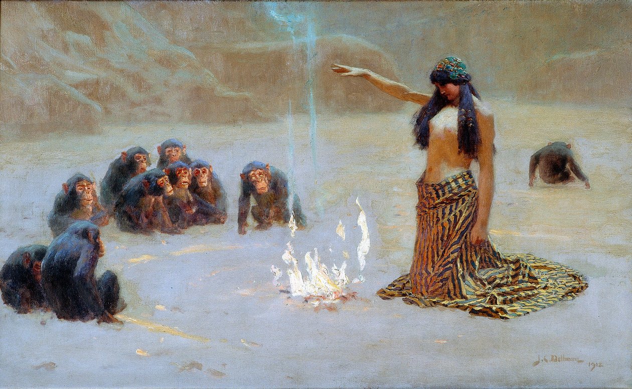 Studium do „Nieznanego”, 1912 autorstwa John Charles Dollman