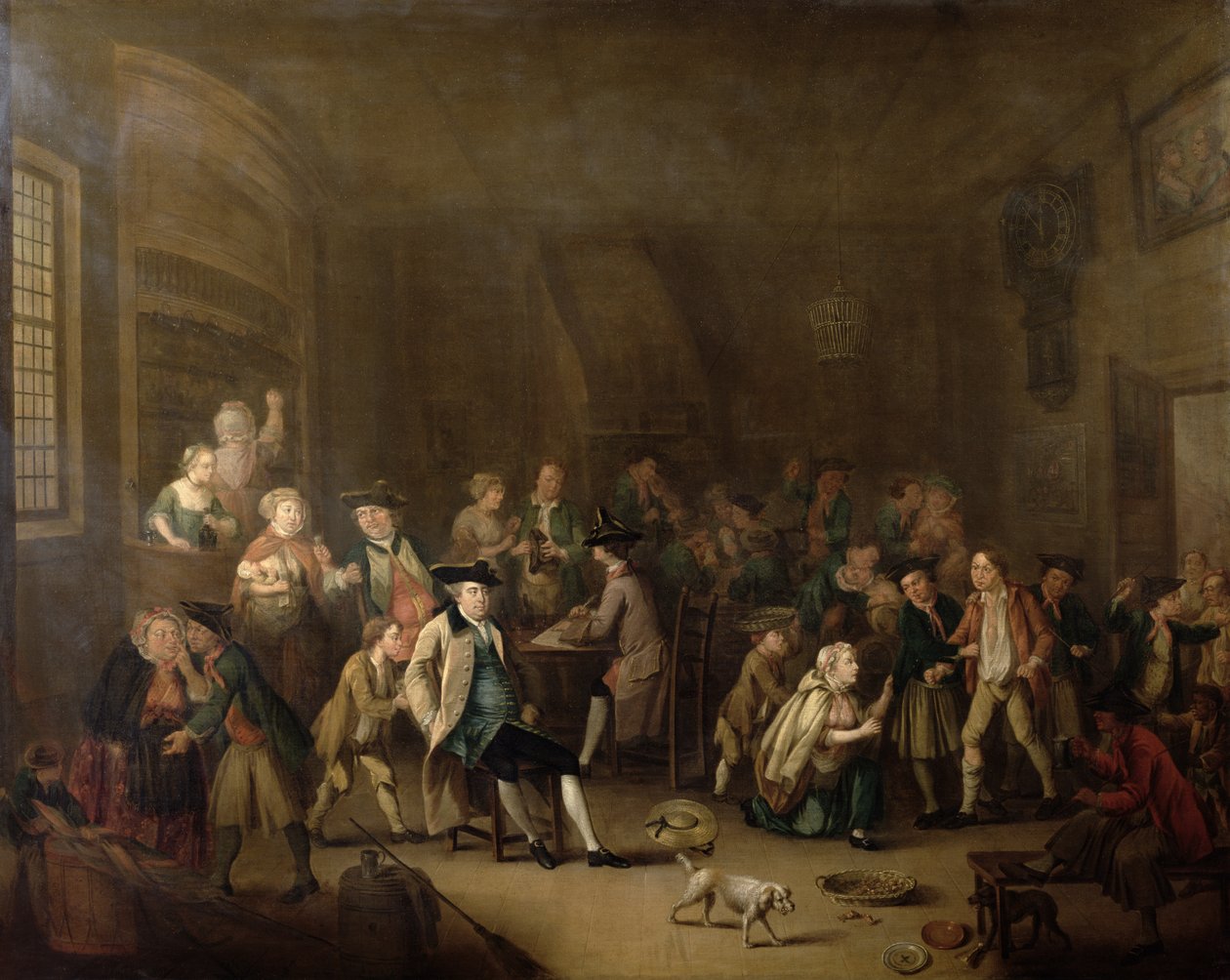Gang prasowy, ok. 1760 r. autorstwa John Collet