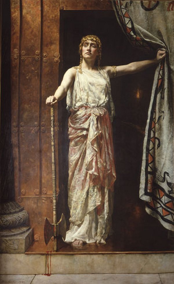 Klitajmestra po morderstwie Franciszka : Klitajmestra apres le meurtren autorstwa John Collier