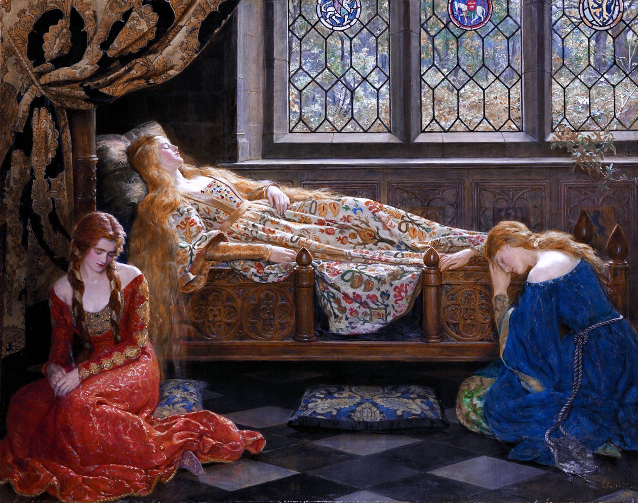 Śpiąca królewna autorstwa John Collier