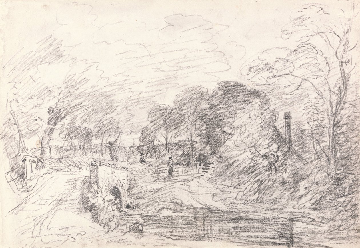 Most w pobliżu Salisbury Court, Być może Most Milforda autorstwa John Constable