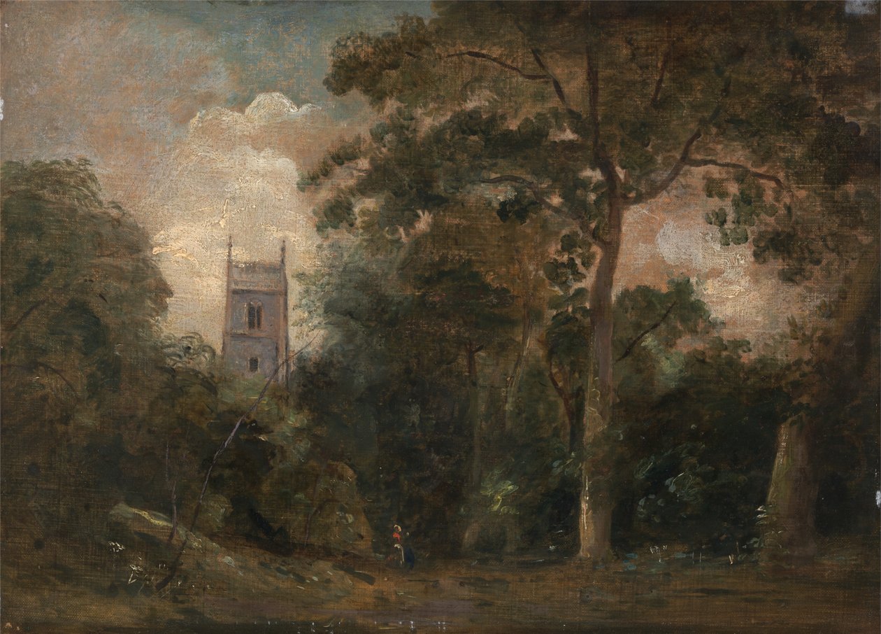 Kościół na drzewach autorstwa John Constable