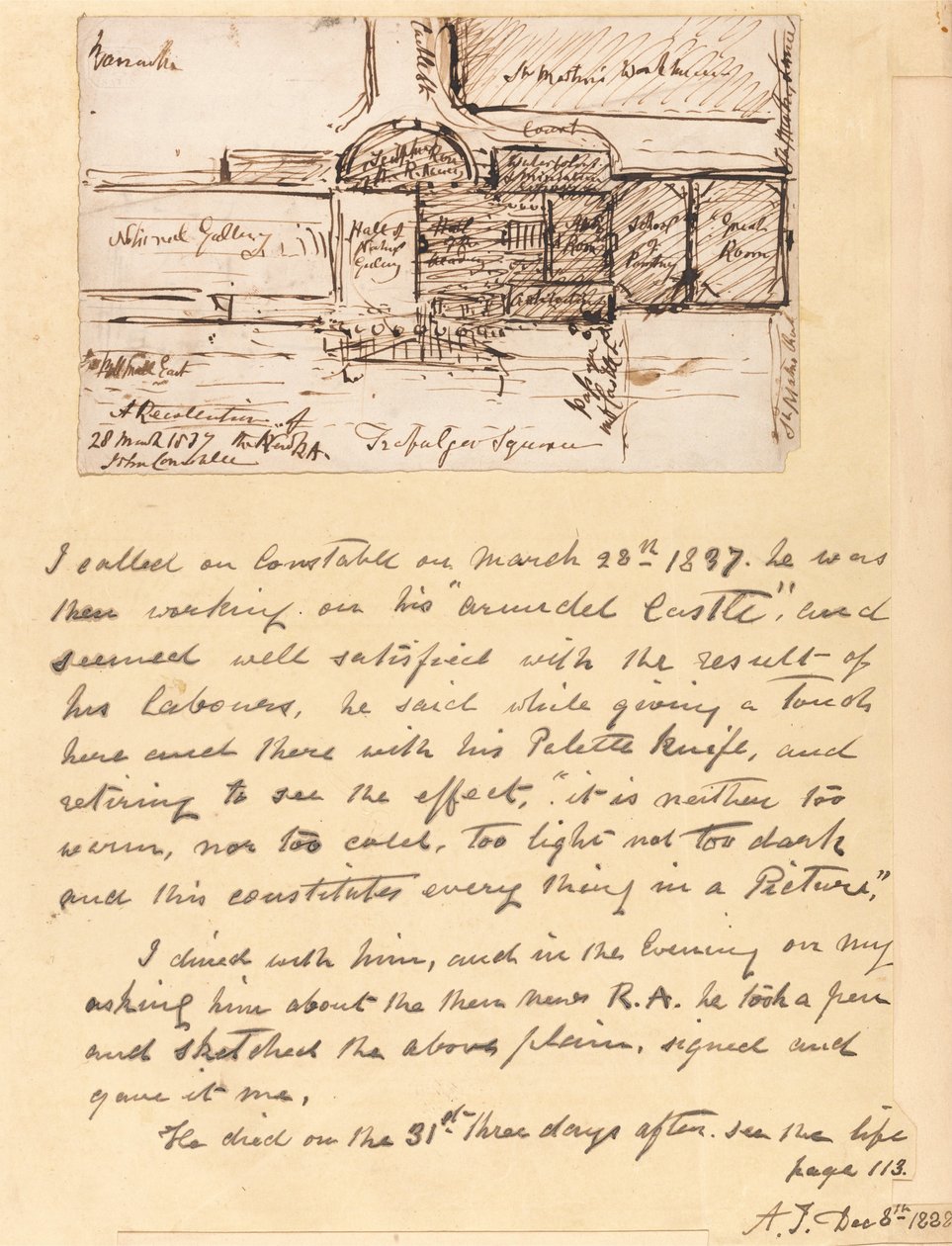Wspomnienie nowego R.A. autorstwa John Constable