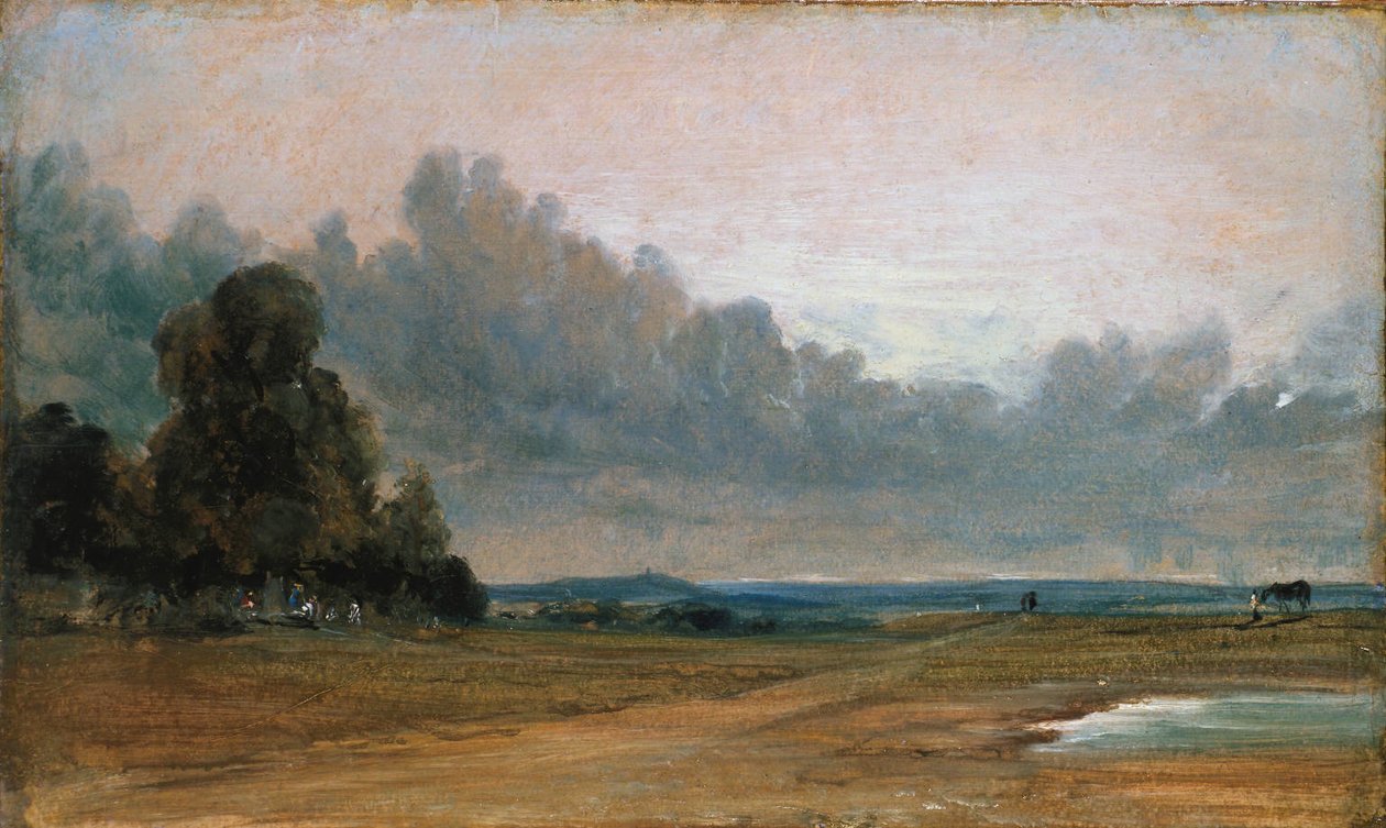 Widok na Hampstead Heath z broną w oddali (1822) autorstwa John Constable