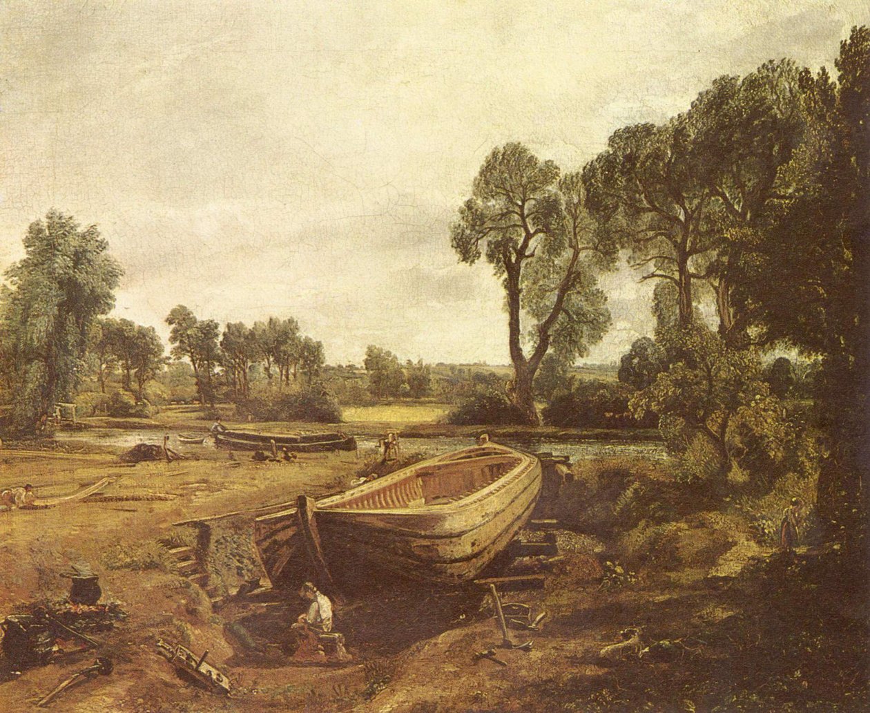 Bootsbau w Flatford autorstwa John Constable