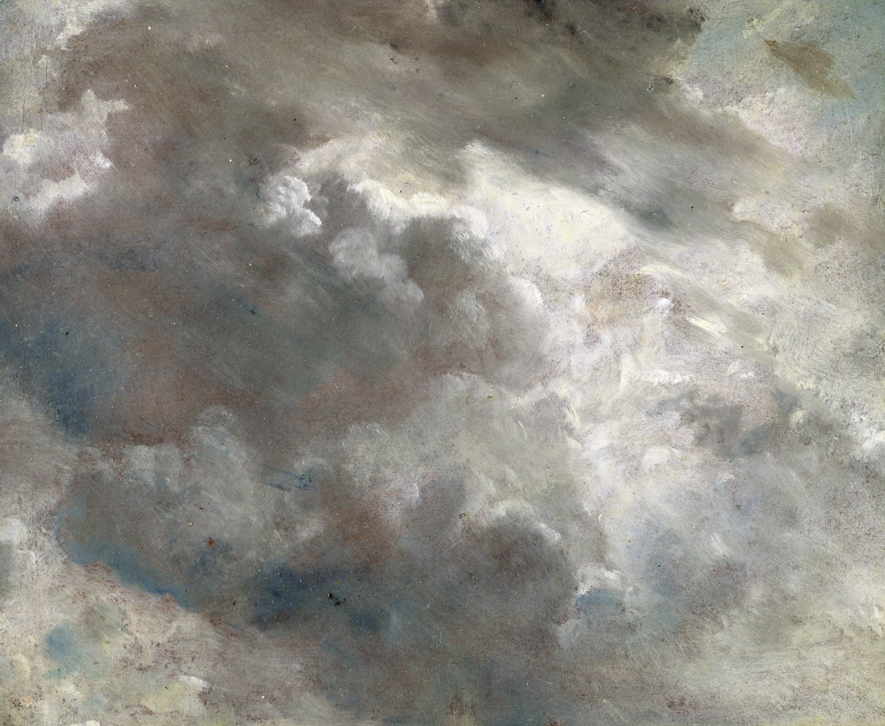 Studium chmury, 1821 (olej na papierze położony na papierze) autorstwa John Constable