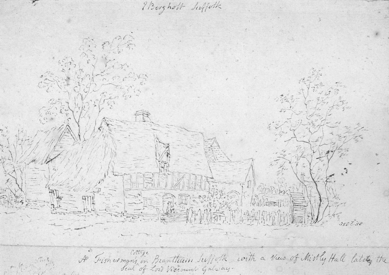 Chata w East Bergholt (rysunek) autorstwa John Constable