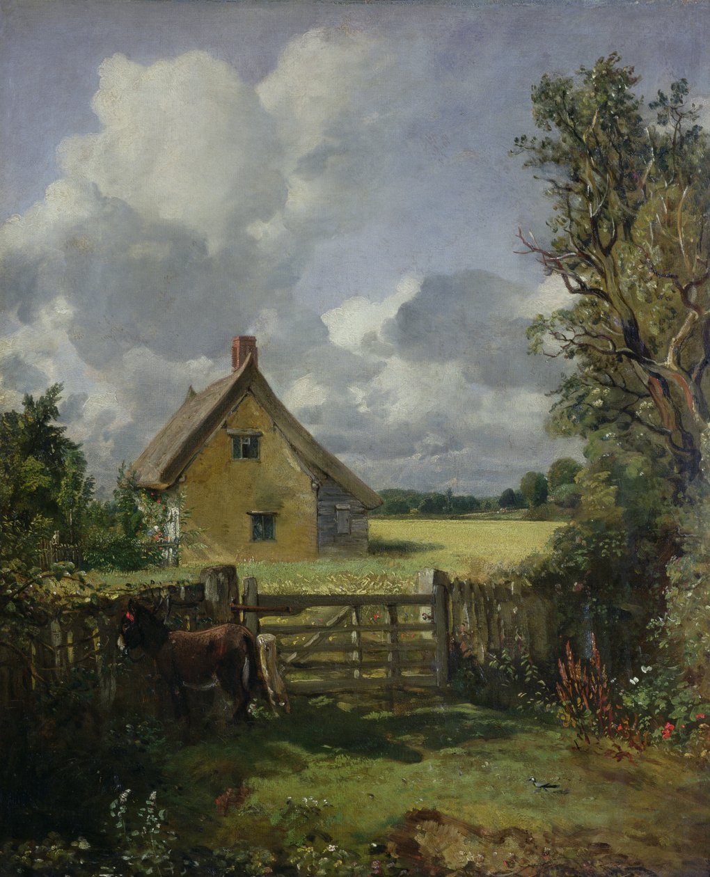Domek na polu kukurydzy, 1833 autorstwa John Constable