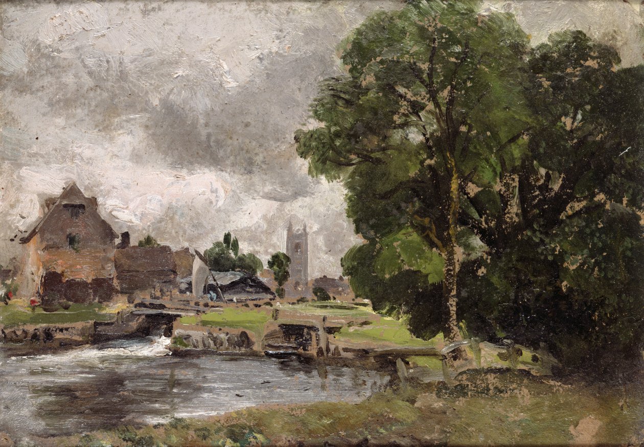 Śluza i młyn w Dedham autorstwa John Constable