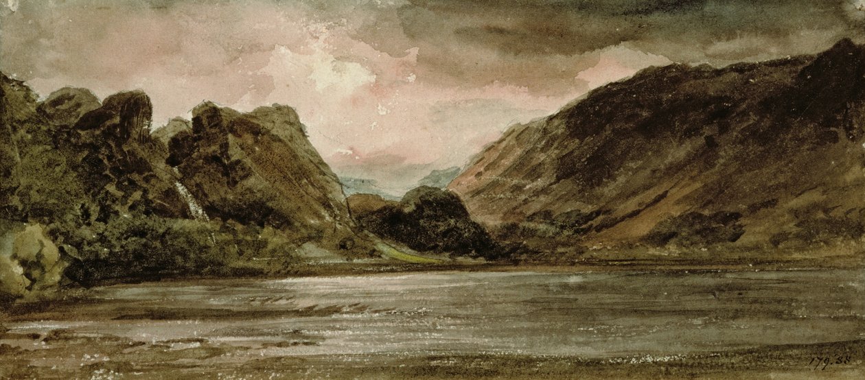 Derwentwater, Cumberland, ok. 1806 r. autorstwa John Constable