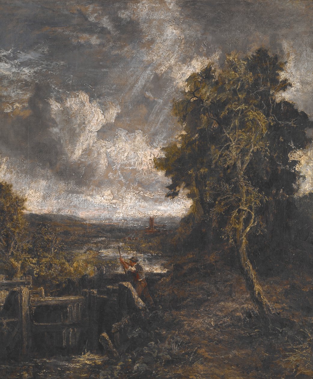 East Bergholt - Lock on Stour autorstwa John Constable