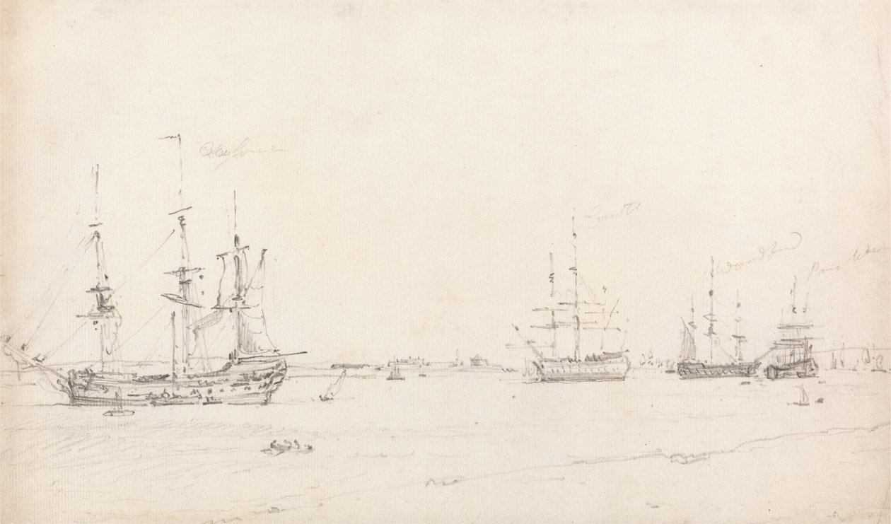 Czterech Indian Wschodnich w Anchor autorstwa John Constable
