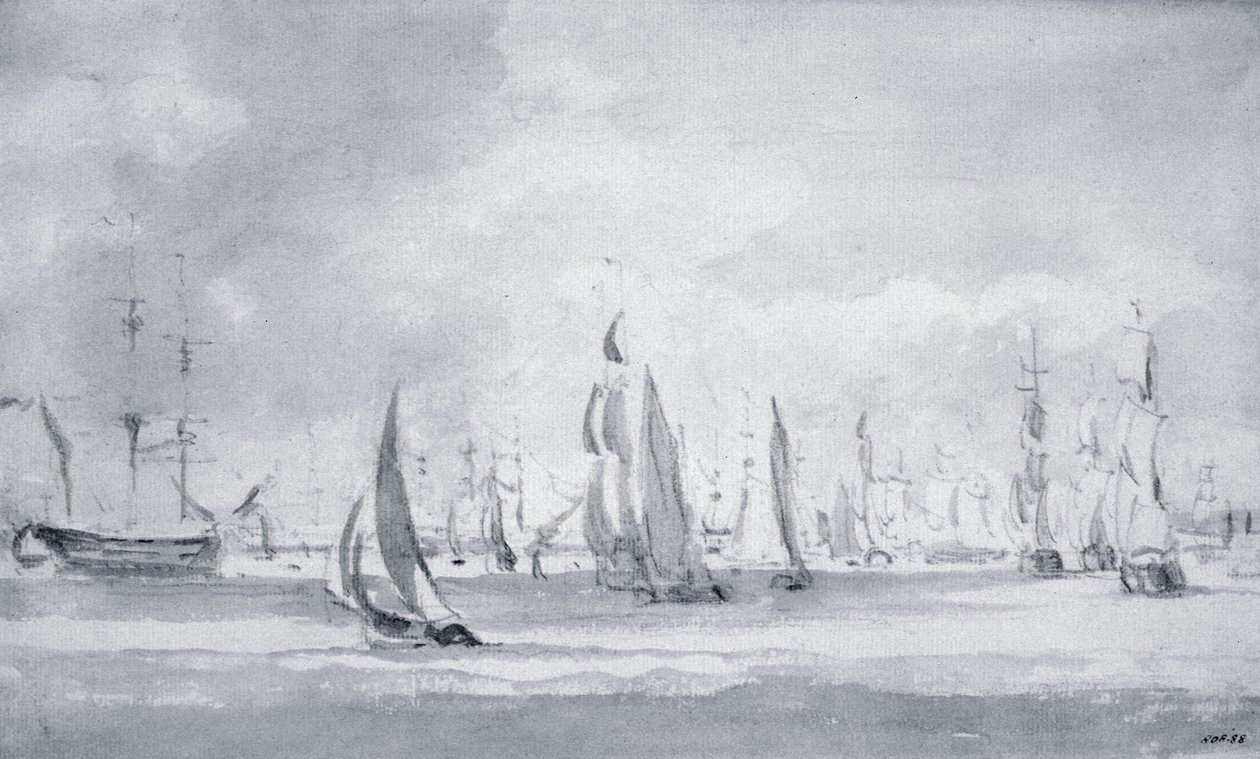 Wysyłka nad Tamizą (grafit na papierze) autorstwa John Constable