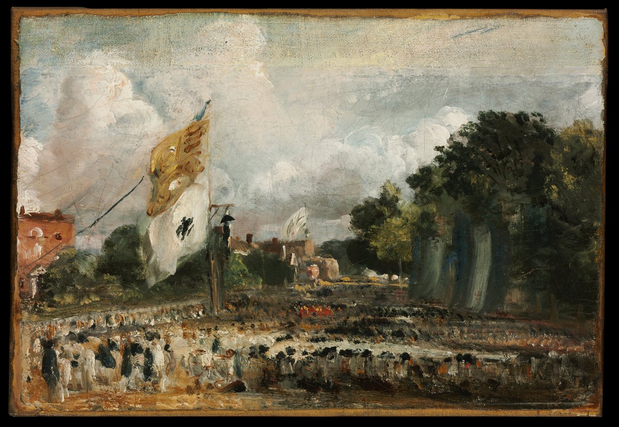Obchody w East Bergholt pokoju z 1814 r. zawartego w Paryżu między Francją a mocarstwami sprzymierzonymi autorstwa John Constable