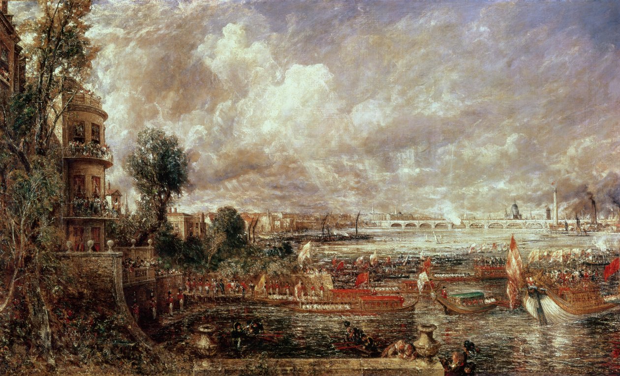 Vaterlo tilto atidarymas, Whitehall laiptai, 1817 m. birželio 18 d autorstwa John Constable
