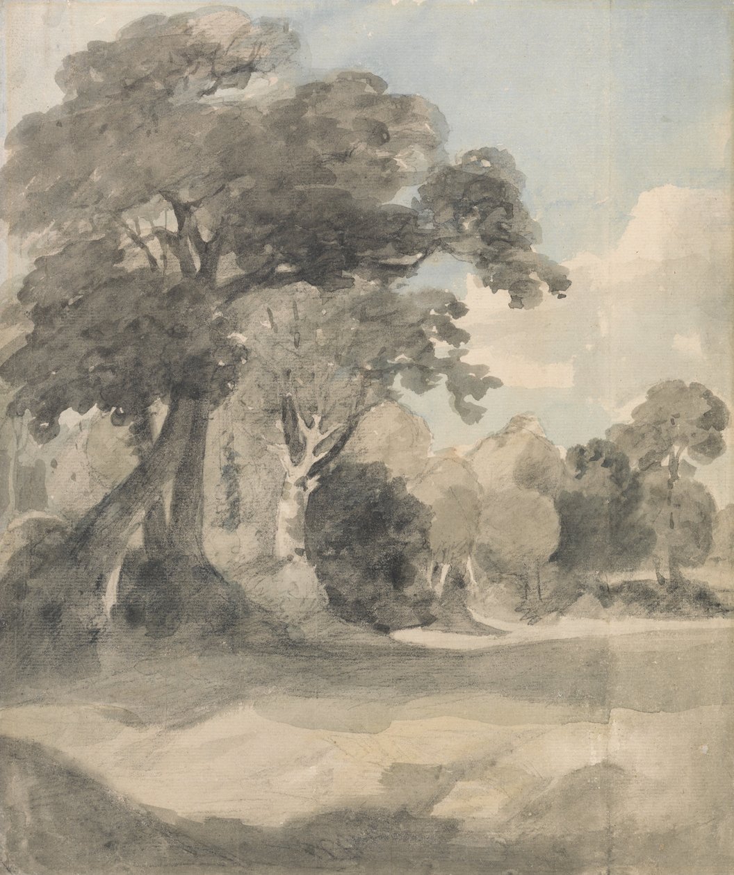 Drzewa na łące autorstwa John Constable