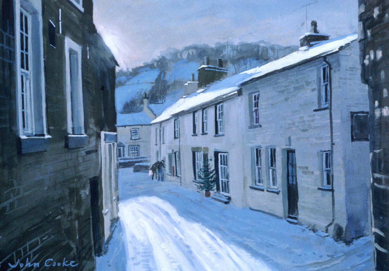 Main Street w Dent, 1997 (gwasz) autorstwa John Cooke