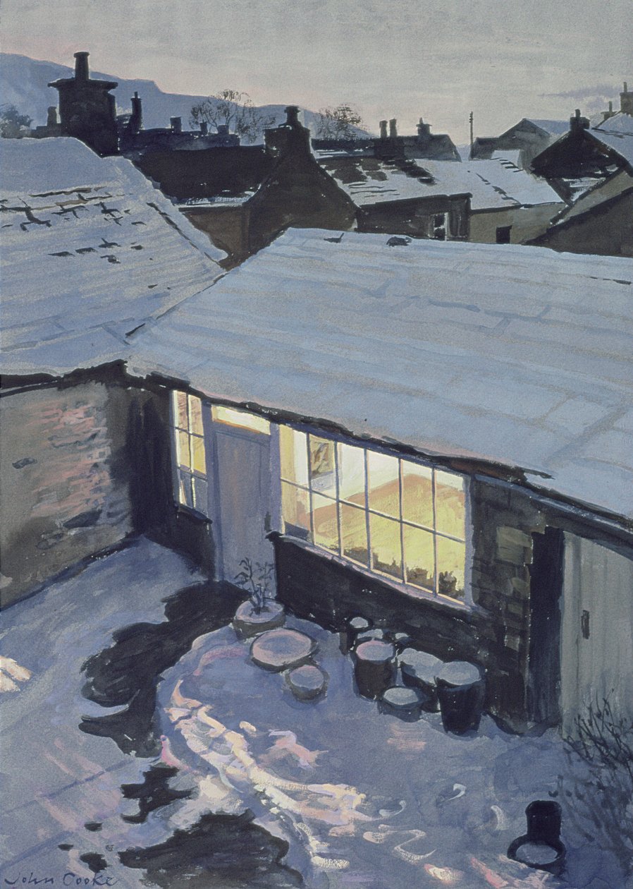 Zimowy Wieczór - Moje Studio autorstwa John Cooke