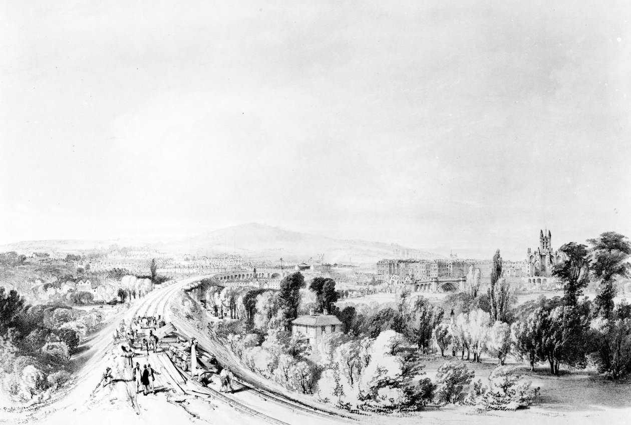 Kąpiel, 1846 (pióro, tusz i pranie na papierze) autorstwa John Cooke Bourne