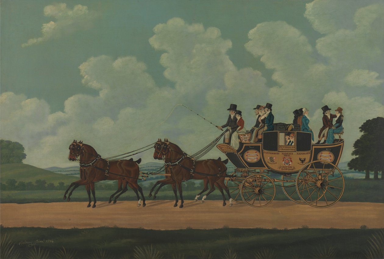 J. i W. Chaplins Dover-Londyn Stage on the Road autorstwa John Cordrey