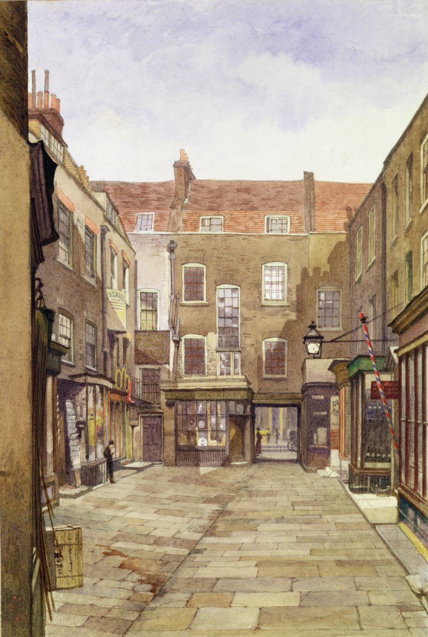 Budynki sprzedawców skór, londyńska ściana autorstwa John Crowther