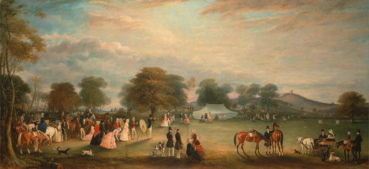 Spotkanie łucznicze w Bradgate Park, Leicestershire autorstwa John E. Ferneley