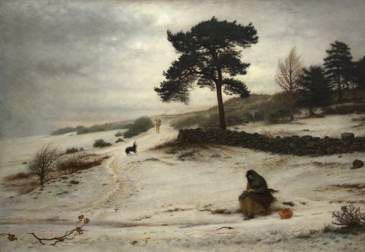 Zdmuchnij cios zimowego wiatru autorstwa John Everett Millais