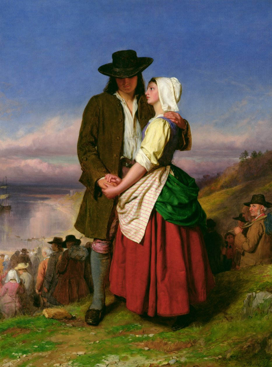 Rozstanie Evangeline i Gabriela, ok. 1870 r. autorstwa John Faed