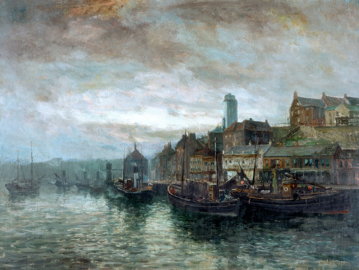 Nabrzeże w North Shields, c.1890-1910 autorstwa John Falconar Slater