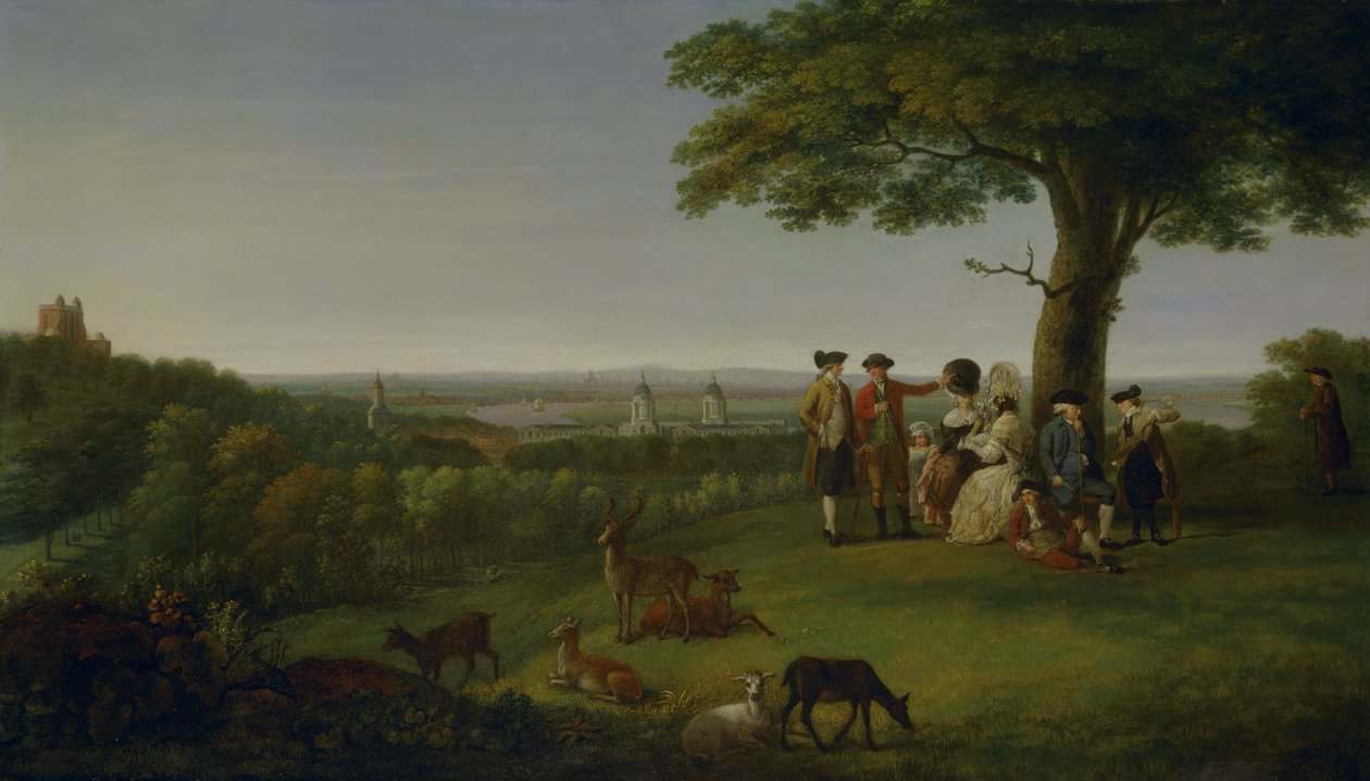 One Tree Hill, Greenwich, z Londynem w oddali autorstwa John Feary