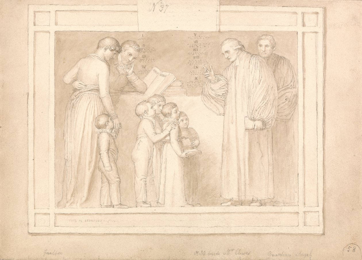 Studium dla pomnika wielebnego Johna Clowesa autorstwa John Flaxman