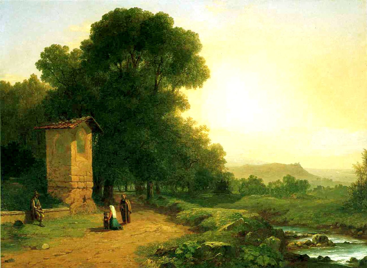 Sanktuarium we Włoszech, 1847 autorstwa John Frederick Kensett