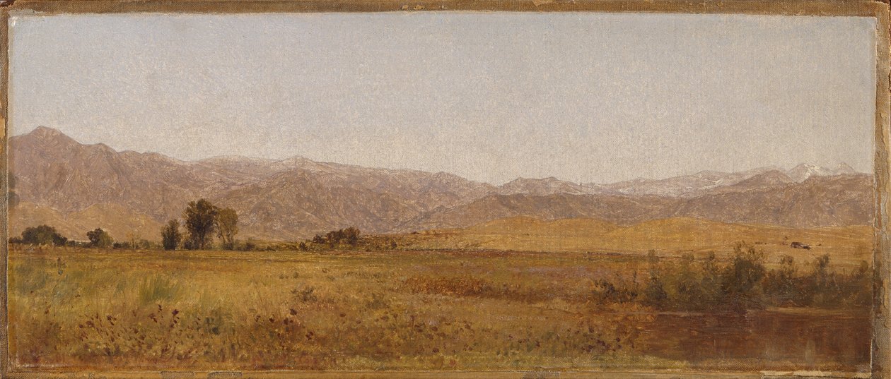 Ośnieżone pasmo i przedgórze z doliny Valmo autorstwa John Frederick Kensett