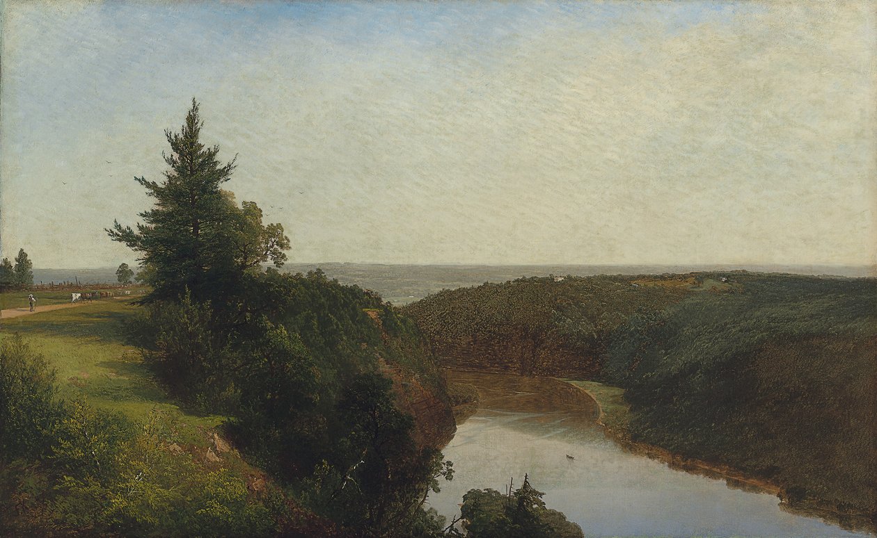Widok na Genesee w pobliżu Mount Morris, 1857 autorstwa John Frederick Kensett