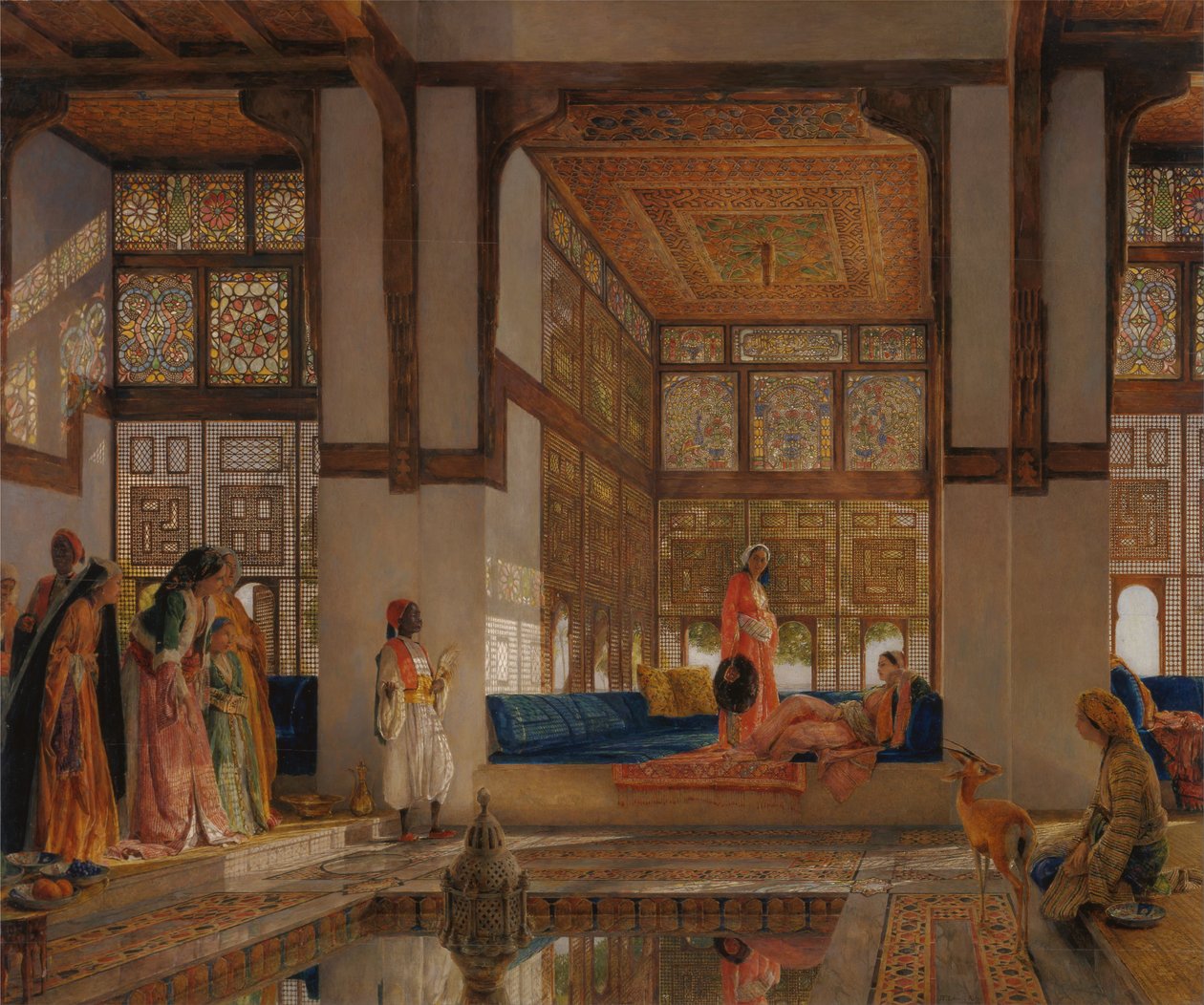 Pani przyjmująca gości (przyjęcie) autorstwa John Frederick Lewis